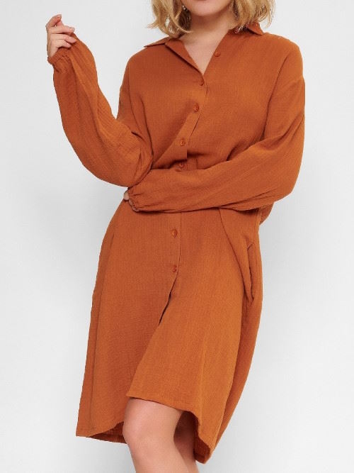 LingaDore Nacht India  leder braun nachtkleid