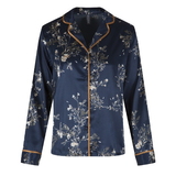 LingaDore Nacht SATIN navy-blau/print pyjama