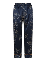 LingaDore Nacht SATIN navy-blau/print pyjama
