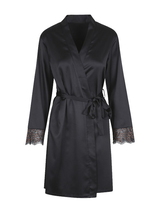 LingaDore Nacht In love with embroidery schwarz/kupfer kimono