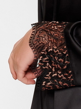 LingaDore Nacht In love with embroidery schwarz/kupfer kimono