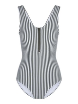 LingaDore Strand Summer Stripes grau/weiß badeanzüge