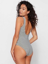 LingaDore Strand Summer Stripes grau/weiß badeanzüge