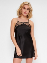 LingaDore Nacht Black Flower schwarz slipdress