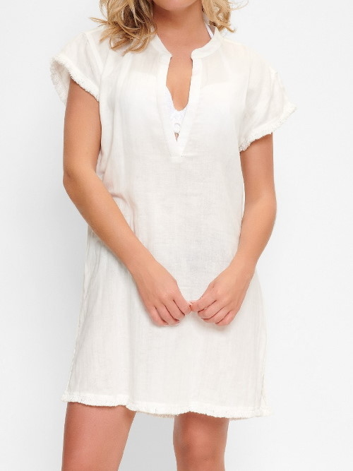 LingaDore Strand Angora White  aus weiß tunika
