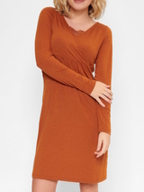LingaDore Nacht Adobe Rose leder braun nachtkleid