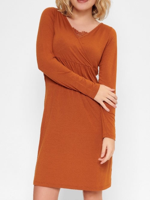 LingaDore Nacht Adobe Rose leder braun nachtkleid