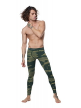 Starke Seele Camouflage grün/print thermo hose für männer