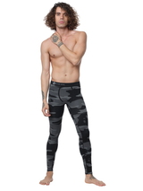 Starke Seele Camouflage grau/print thermo hose für männer
