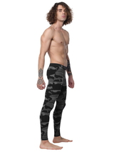 Starke Seele Camouflage grau/print thermo hose für männer