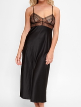LingaDore Nacht Edgy Black. schwarz slipdress