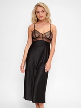 LingaDore Nacht Edgy Black. schwarz slipdress