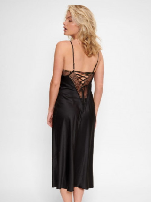 LingaDore Nacht Edgy Black. schwarz slipdress