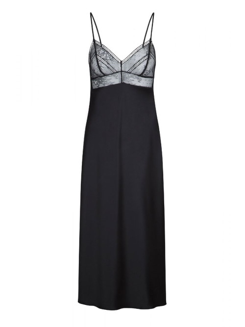 LingaDore Nacht Edgy Black. schwarz slipdress