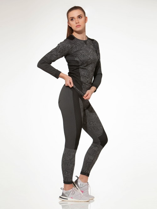 Starke Seele Animal grau/print thermo hose für frauen