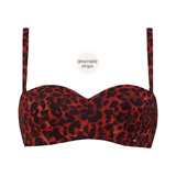 Marlies Dekkers Bademode Panthera rot/schwarz gemoldefer bikini bh