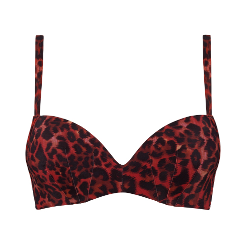 Marlies Dekkers Bademode Panthera schwarz/rot push up bikini bh
