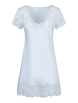 LingaDore Nacht Daily Satin illusion blue nachtkleid