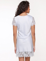 LingaDore Nacht Daily Satin illusion blue nachtkleid