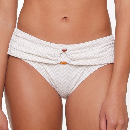 LingaDore Strand Fishbone elfenbein/print bikini slip