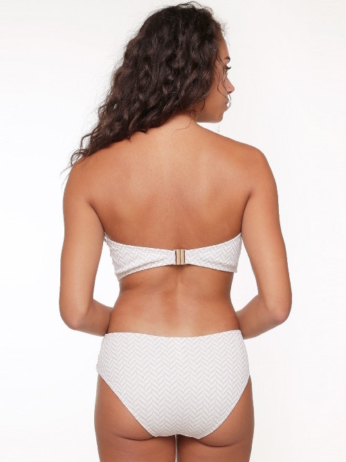 LingaDore Strand Fishbone elfenbein/print bikini slip