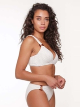 LingaDore Strand Fishbone elfenbein/print gemoldefer bikini bh