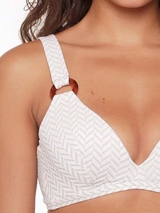LingaDore Strand Fishbone elfenbein/print gemoldefer bikini bh