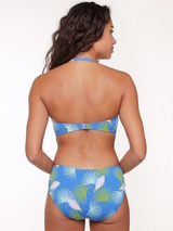 LingaDore Strand Palm Leaf blau/print bikini slip
