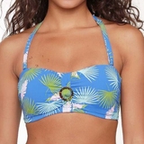 LingaDore Strand Palm Leaf blau/print gemoldefer bikini bh