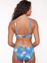 LingaDore Strand Palm Leaf blau/print gemoldefer bikini bh