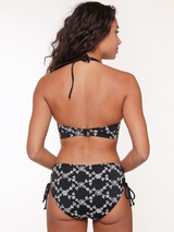 LingaDore Strand flowers All Over schwarz/weiß bikini slip