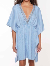 LingaDore Strand Blue Stripes blau/weiß tunika