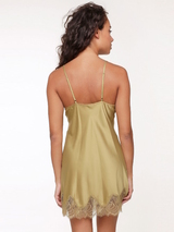 LingaDore Nacht Olive olivgrün slipdress