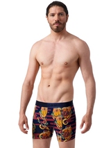 Muchachomalo Leaves blau/print boxershort