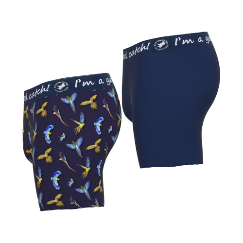 Ein Fisch namens Fred Parrot navy-blau/print boxershort