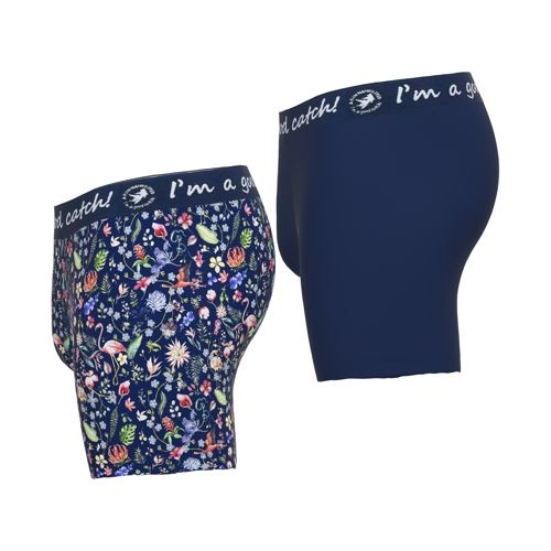 Ein Fisch namens Fred Flamingo navy-blau/print boxershort