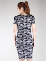 Peter Domenie Kaotic schwarz/grau kleid