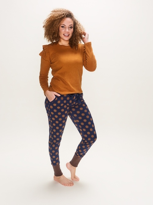 Charlie Choe Wandering Nights navy-blau/print pyjamahose