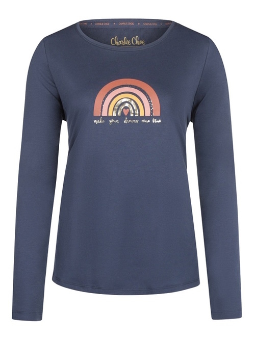 Charlie Choe Wandering Nights navy-blau schlafshirt