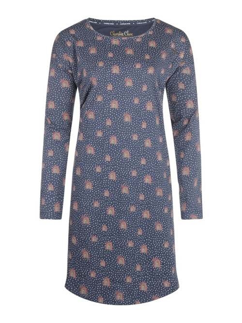 Charlie Choe Wandering Nights navy-blau/print nachtkleid