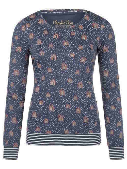 Charlie Choe Wandering Nights navy-blau/print schlafshirt