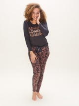 Charlie Choe Wild Nights grau/pink pyjamahose