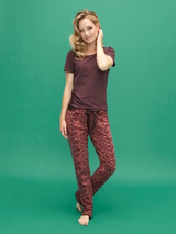 Charlie Choe Wildes Herz terrakotta pyjamahose
