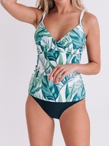 Bomain Lyon grün/print tankini set