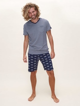 Charlie Choe In die Wildnis navy-blau/print pyjamahose