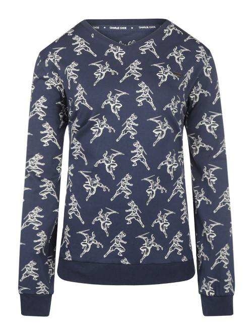 Charlie Choe NINJA navy-blau/print pyjama-shirt