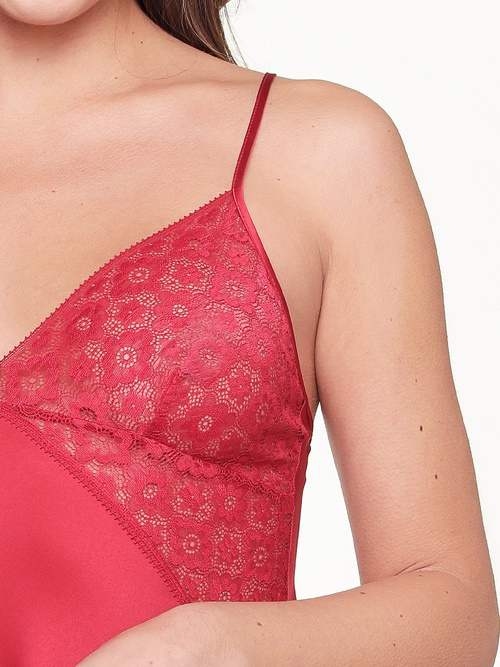 LingaDore Nacht Earth Red rot slipdress