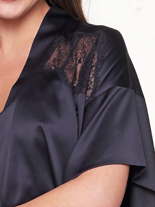 LingaDore Nacht Dark Snake navy-blau kimono