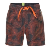 Insel Feder orange/print badehose