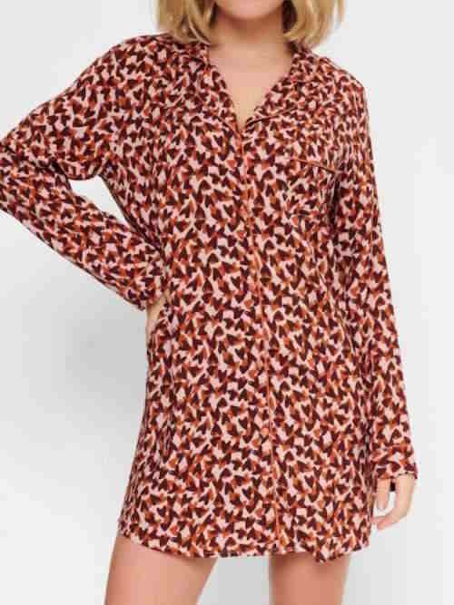 LingaDore Nacht Love braun/print nachtkleid